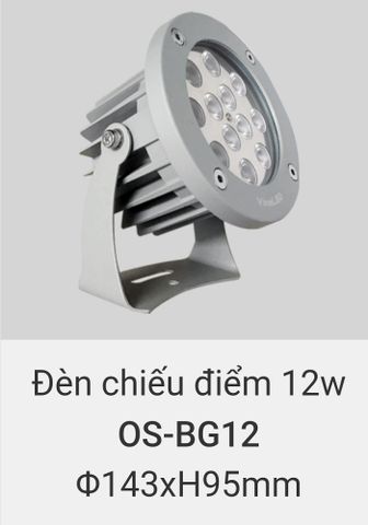  Đèn led chiếu điểm rọi cây, rọi mặt dựng tòa nhà ngoài trời chống nước IP65 vinaled 12w OS BG12 