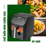 Lò chiên không dầu Osaka AF08D - Siêu to khổng lồ, nướng nguyên con gà 1.5 kg