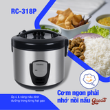 NỒI CƠM ĐIỆN OSAKA RC318P (ÁNH BẠC)- CÔNG NGHỆ Ủ CƠM 3D