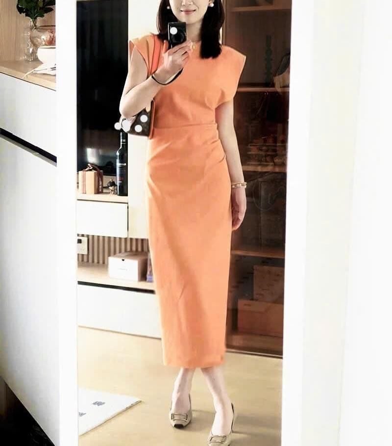 Đầm Tommy màu cam TM2010