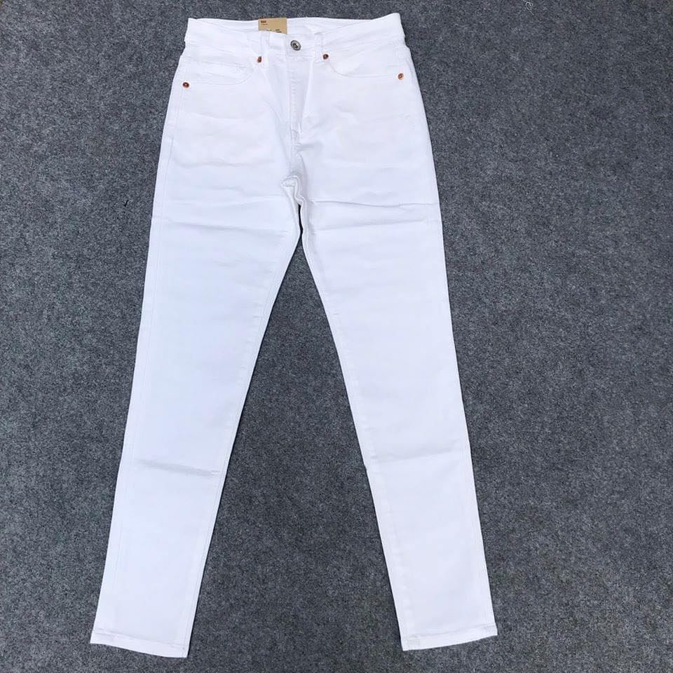 Quần Jean nữ dài Levis 711 trắng