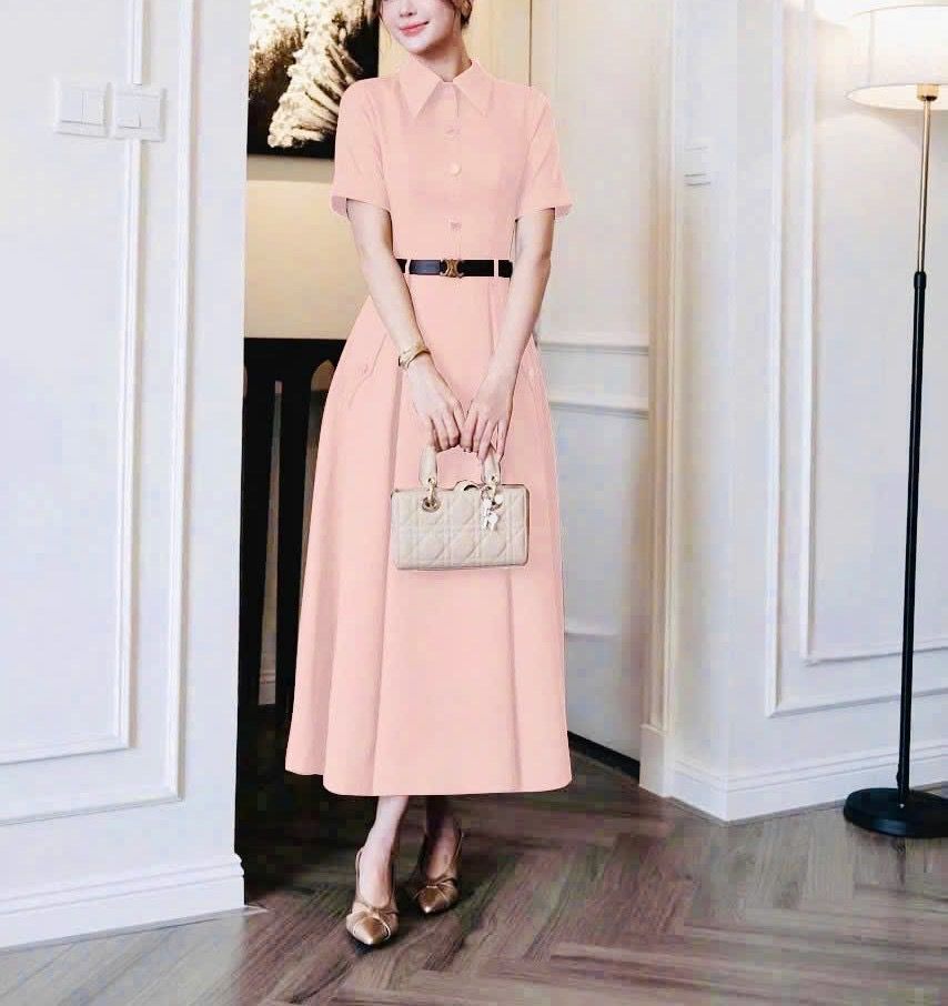 Đầm Hồng Tommy mã TH1811