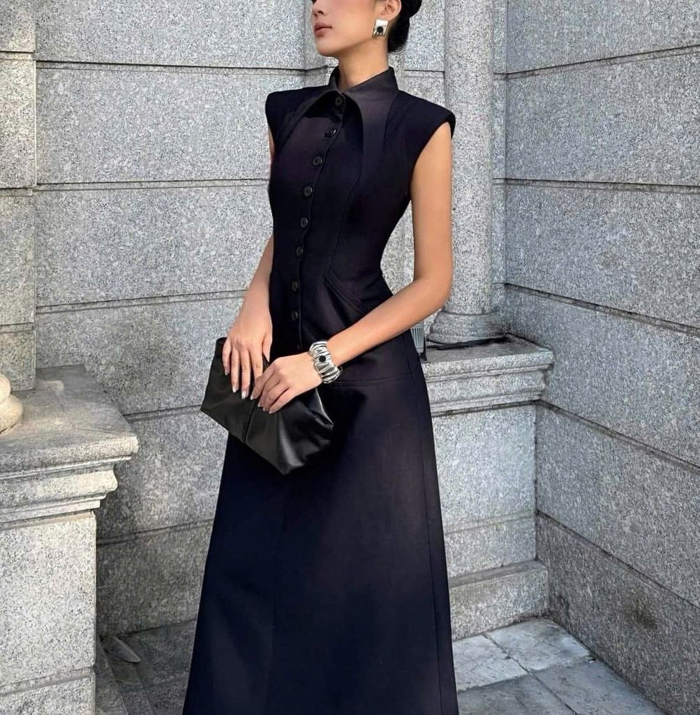 Đầm Tommy màu navy mã 271124G