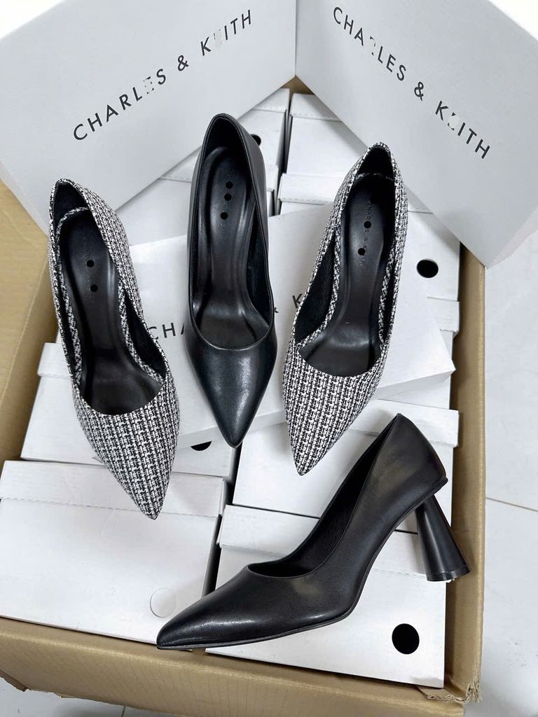 Giày cao gót mũi nhọn Charrles mã 050425
