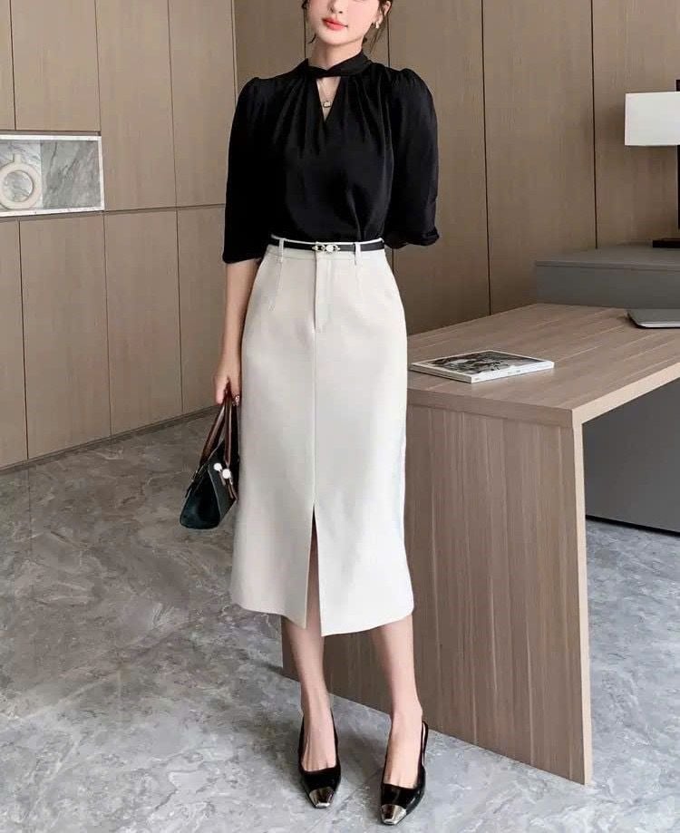 Chân váy màu trắng CK1611