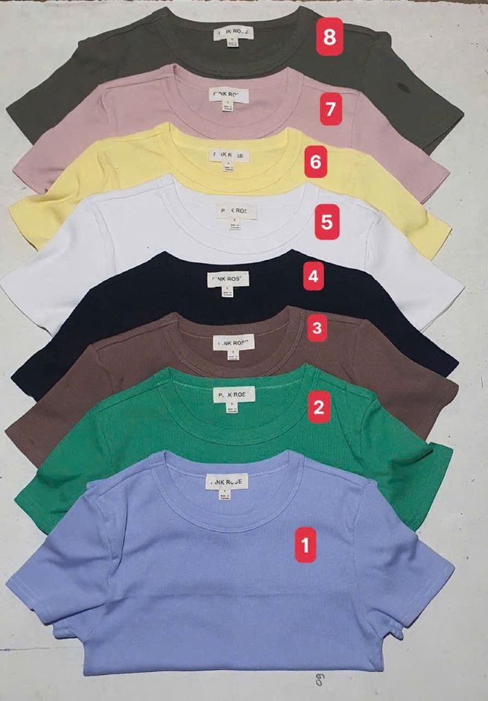 Áo thun Nữ Pink Rose 8 Màu Mã 08065