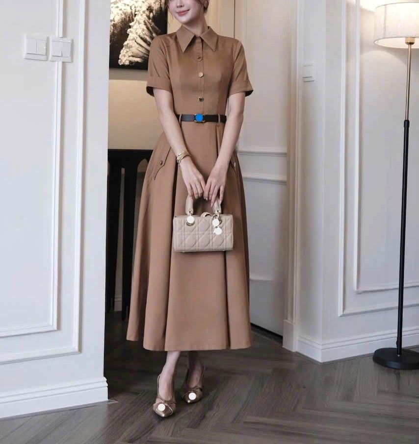 Đầm Tommy màu nâu mã 2210