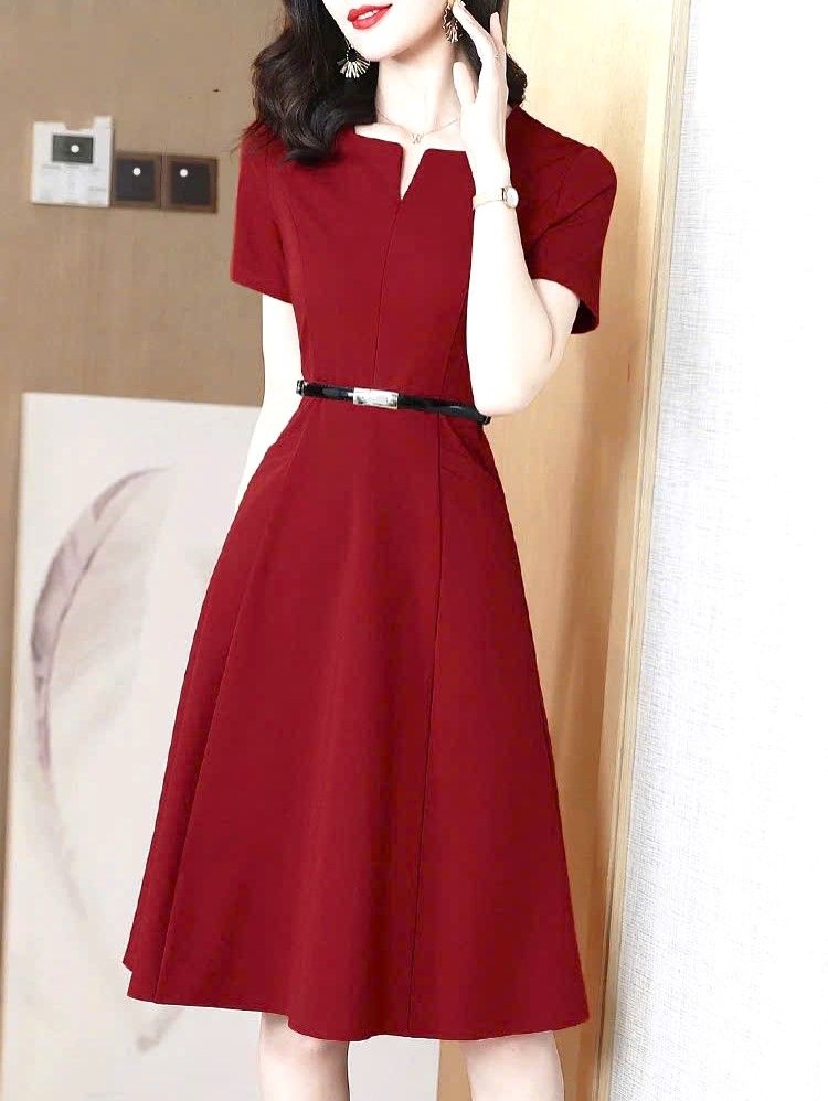 Đầm Tommy màu đỏ mã 111224A