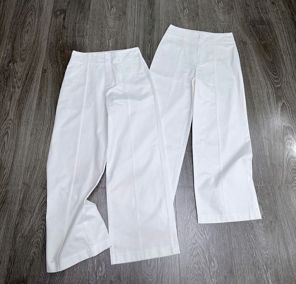 Quần suông nữ Kaki POLO màu trắng