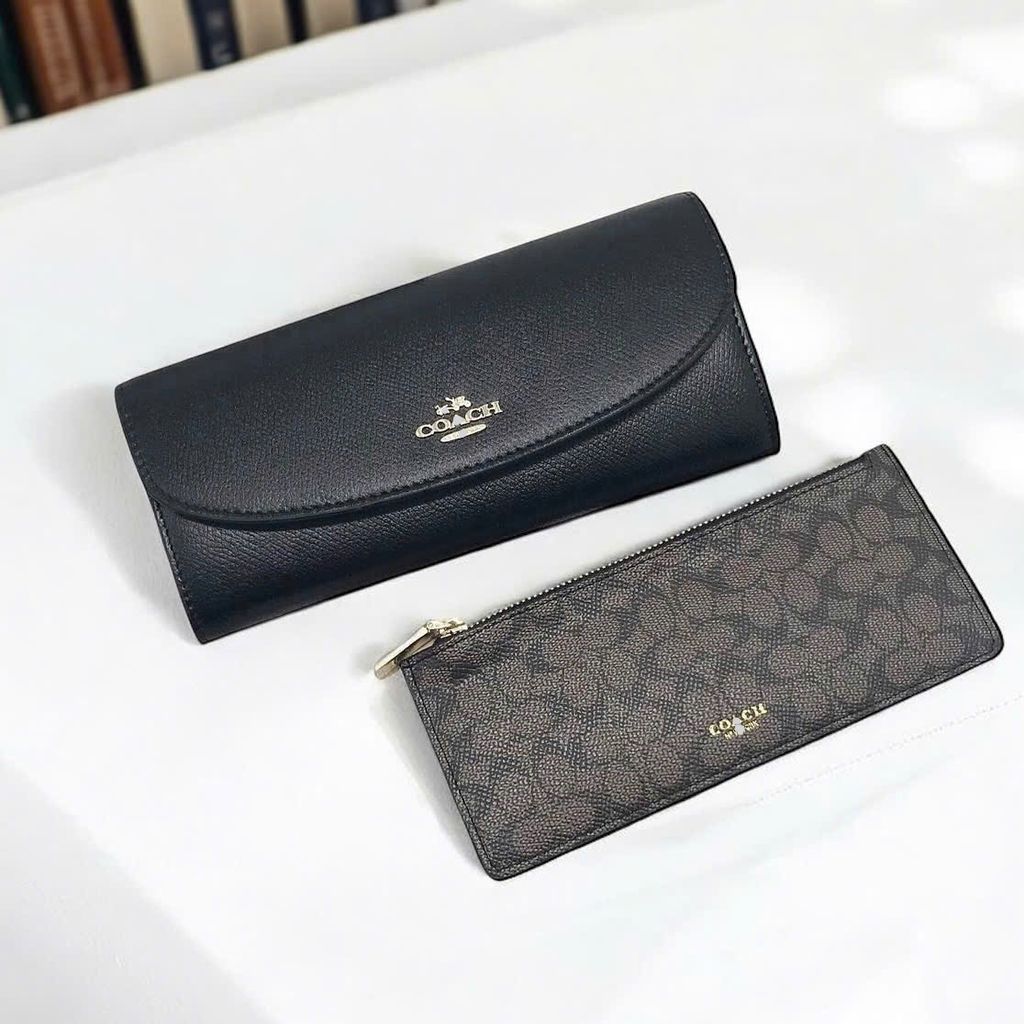 C0ACCCH POP SLIM ENVELOPE IN CROSSGRAIN ĐEN