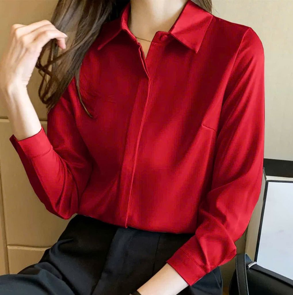 Áo sơ mi lụa 3 màu mã 1209