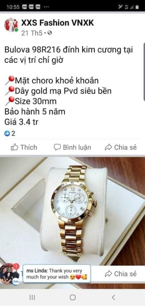 DH -BULOVA  đính đá