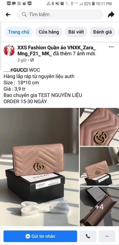 túi gucci nld 18*10