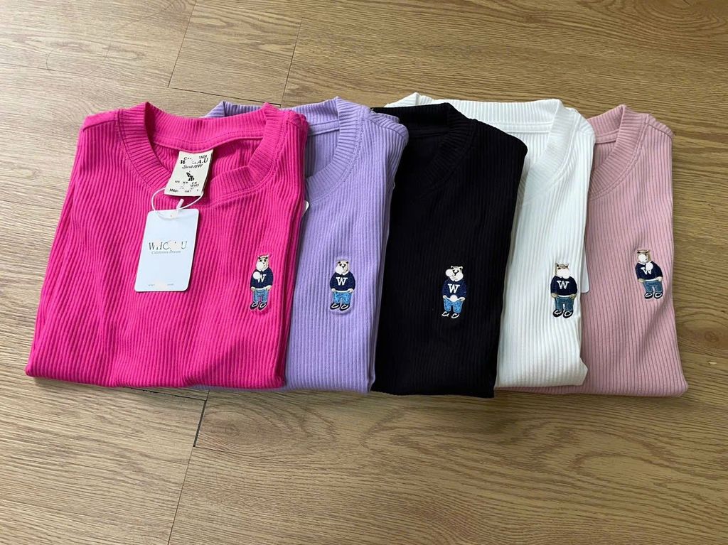 Áo thun gân nữ WHOAU 5 màu