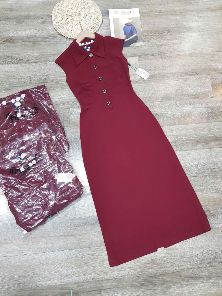 Đầm Tommy dáng dài màu đỏ TM2312