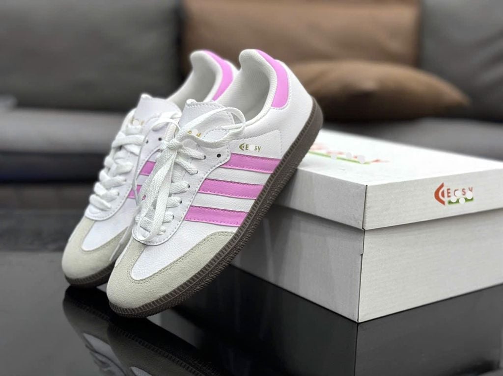 Giày Easy samba Nữ phối hồng