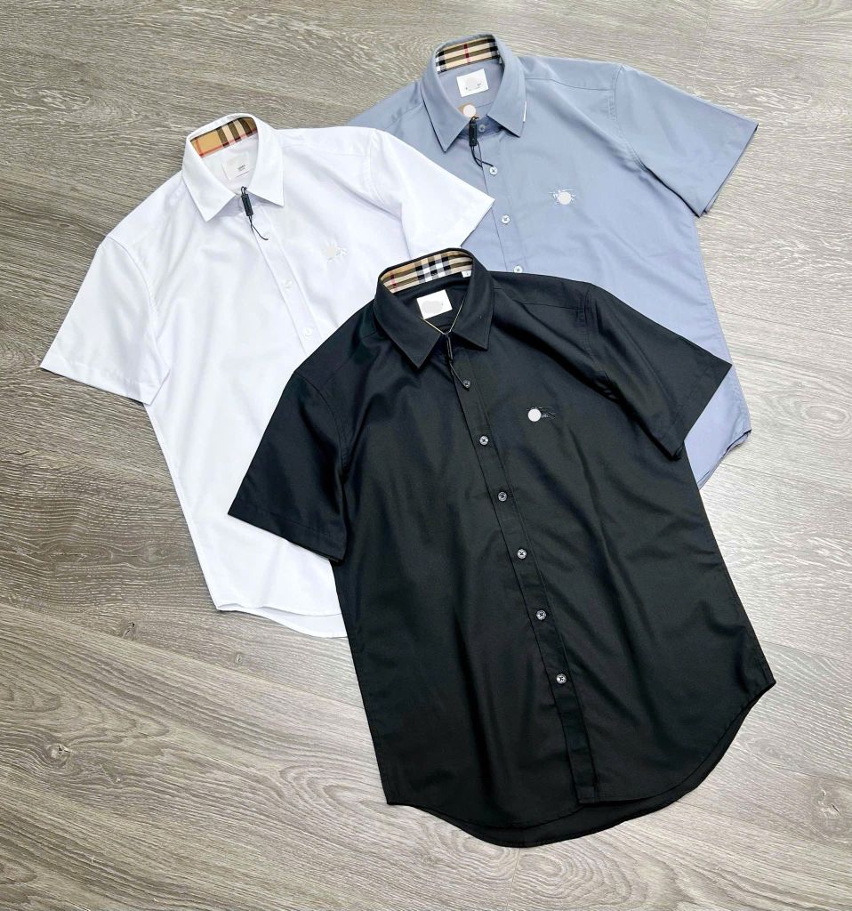 Sơ mi nam tay ngắn Modal Burrberry