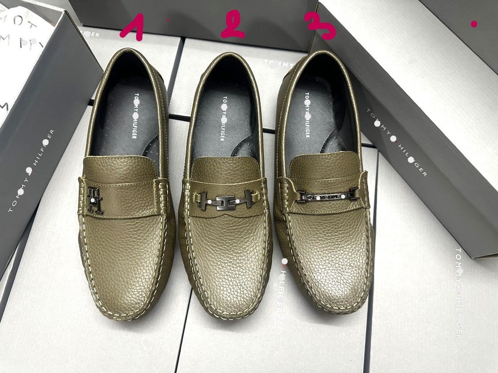 Giày Tommy nam màu xanh lính