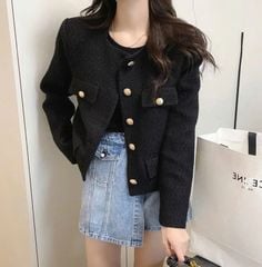 Áo khoác dạ ZARA màu đen mã ZR2111M