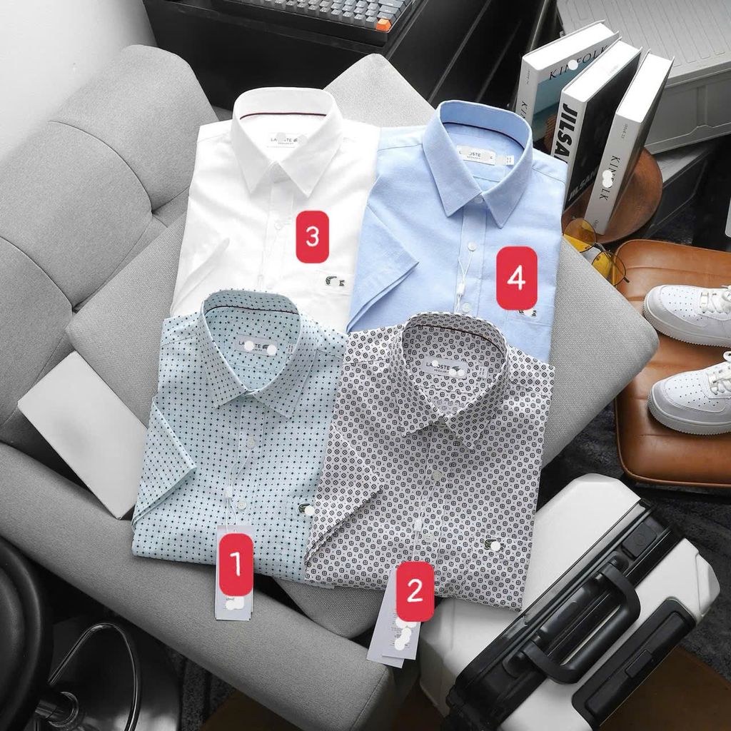 Áo sơ mi nam Tay ngắn Lacoste  mã LC0825