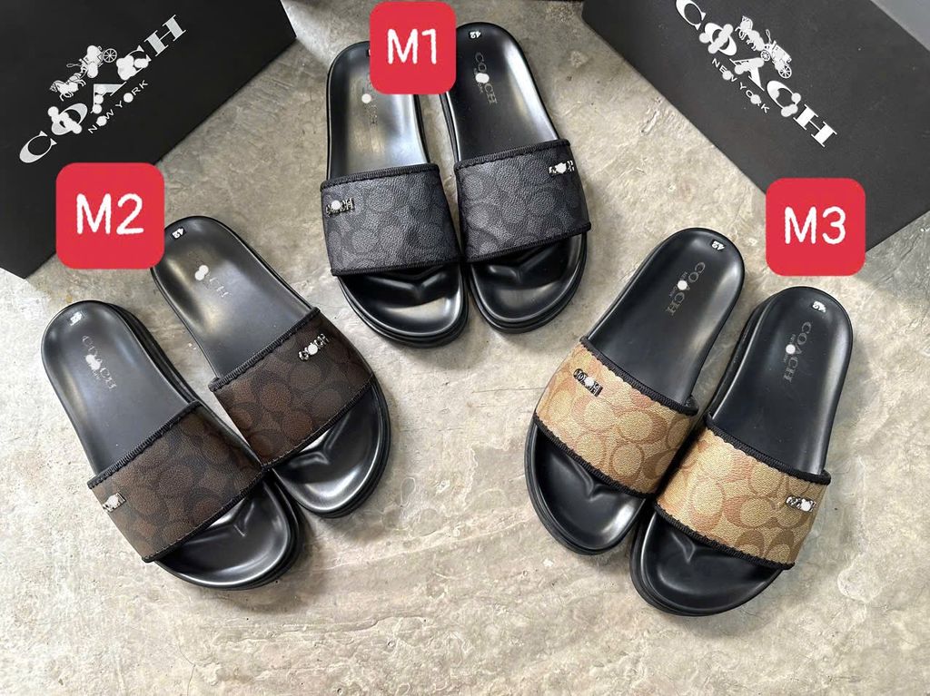 Dép Coach nam bản lớn mã C091124
