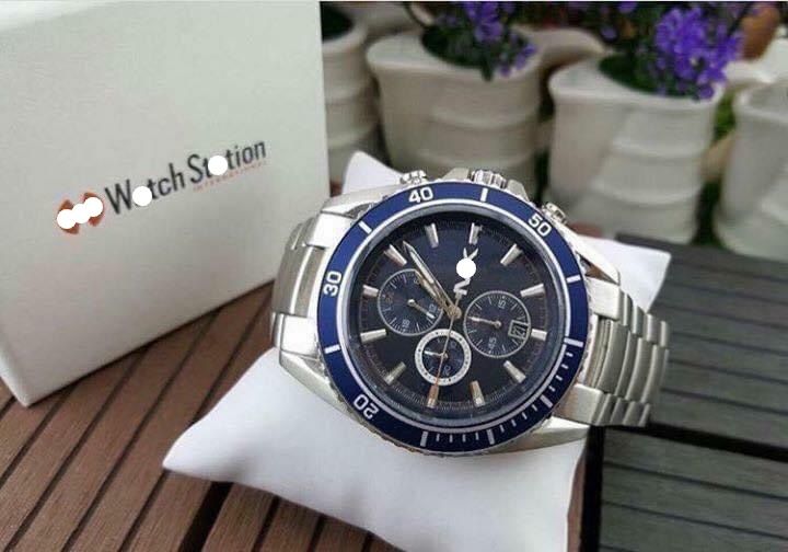 Miichael Korrs JetMaster Chronograph Blue Dial Stainless Steel Mens Watch MK8354