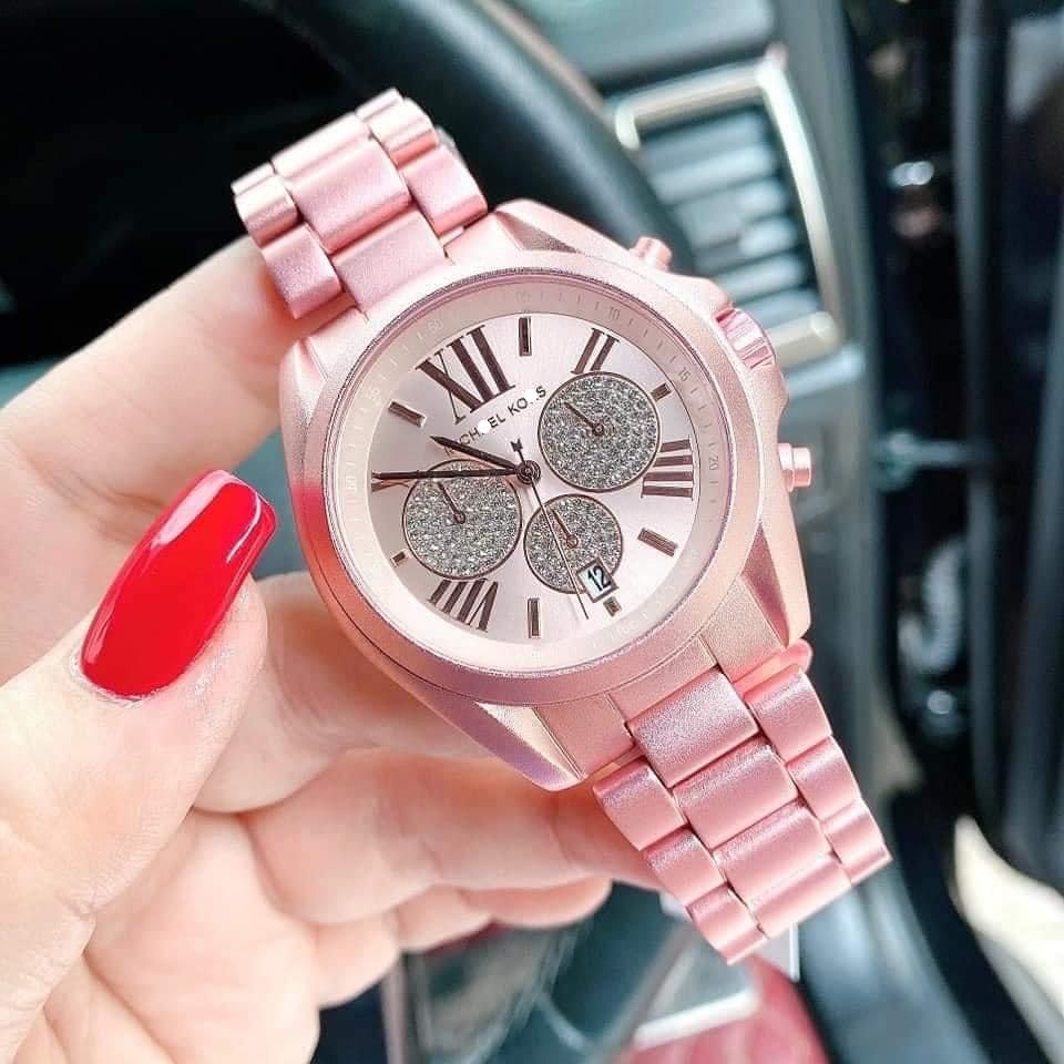 Michael Korrs Braddshaw Chronograph Pink Aluuminum Watch MK6752