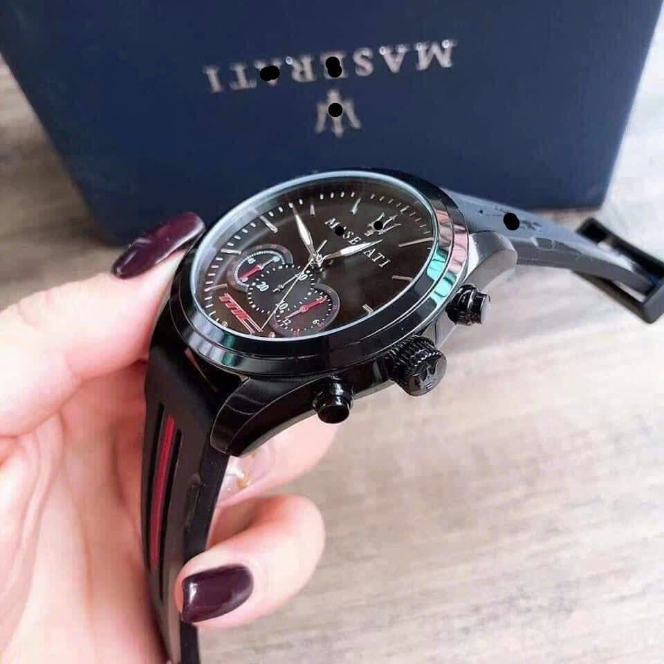 MMaserati Traaguardo Chronograph Black Dial Mens