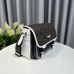 Túi coach namRacer Messenger Bag In Blocked Signature Canvas