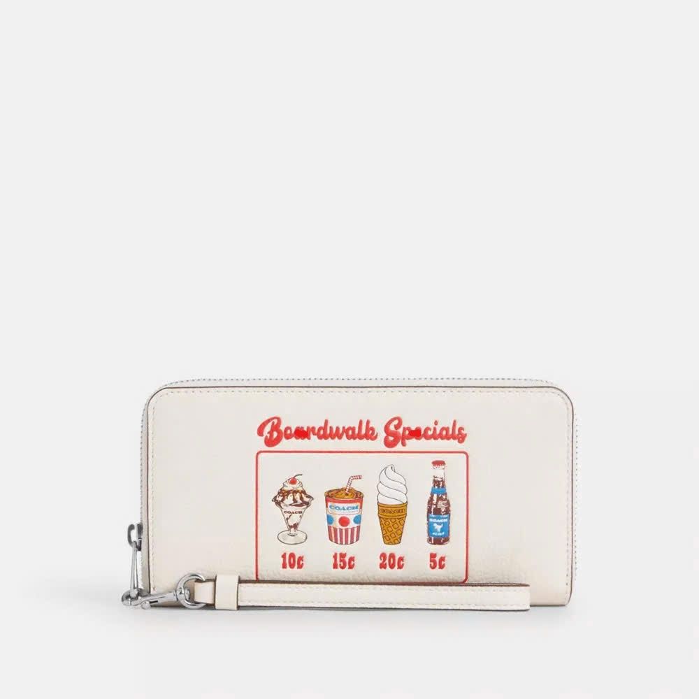 Coach Long Zip Around Wallet KEM CHỮ