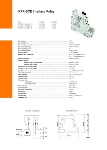  PLC RELAY KPR-SCE-24VAC/DC-1C KPR-SCE-230VAC/DC-1C KPR-SWE-24VAC/DC-2C KPR-SWE-230VAC/DC-2C Klemsan VN 