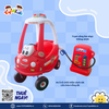 Combo Xe ô tô chòi chân cảnh sát cứu hỏa trắng đỏ Little Tikes + Trạm xăng âm nhạc thông minh Little Tikes