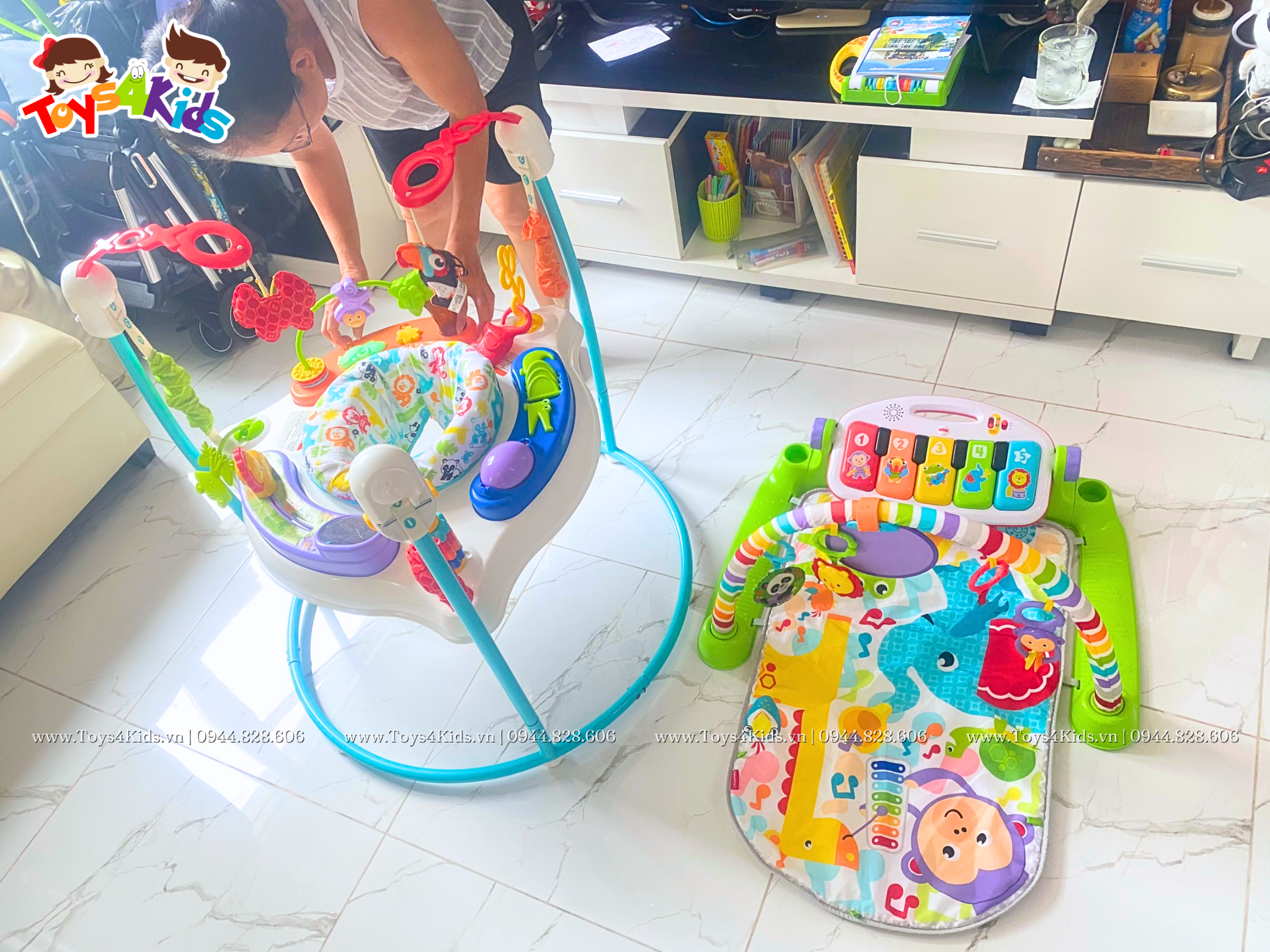  Ghế nhảy Fisher Price Animal Activity Jumperoo 