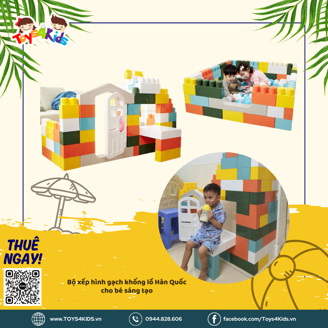  Bộ xếp hình gạch khổng lồ Hàn Quốc cho bé sáng tạo 