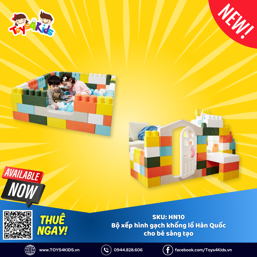  Bộ xếp hình gạch khổng lồ Hàn Quốc cho bé sáng tạo 