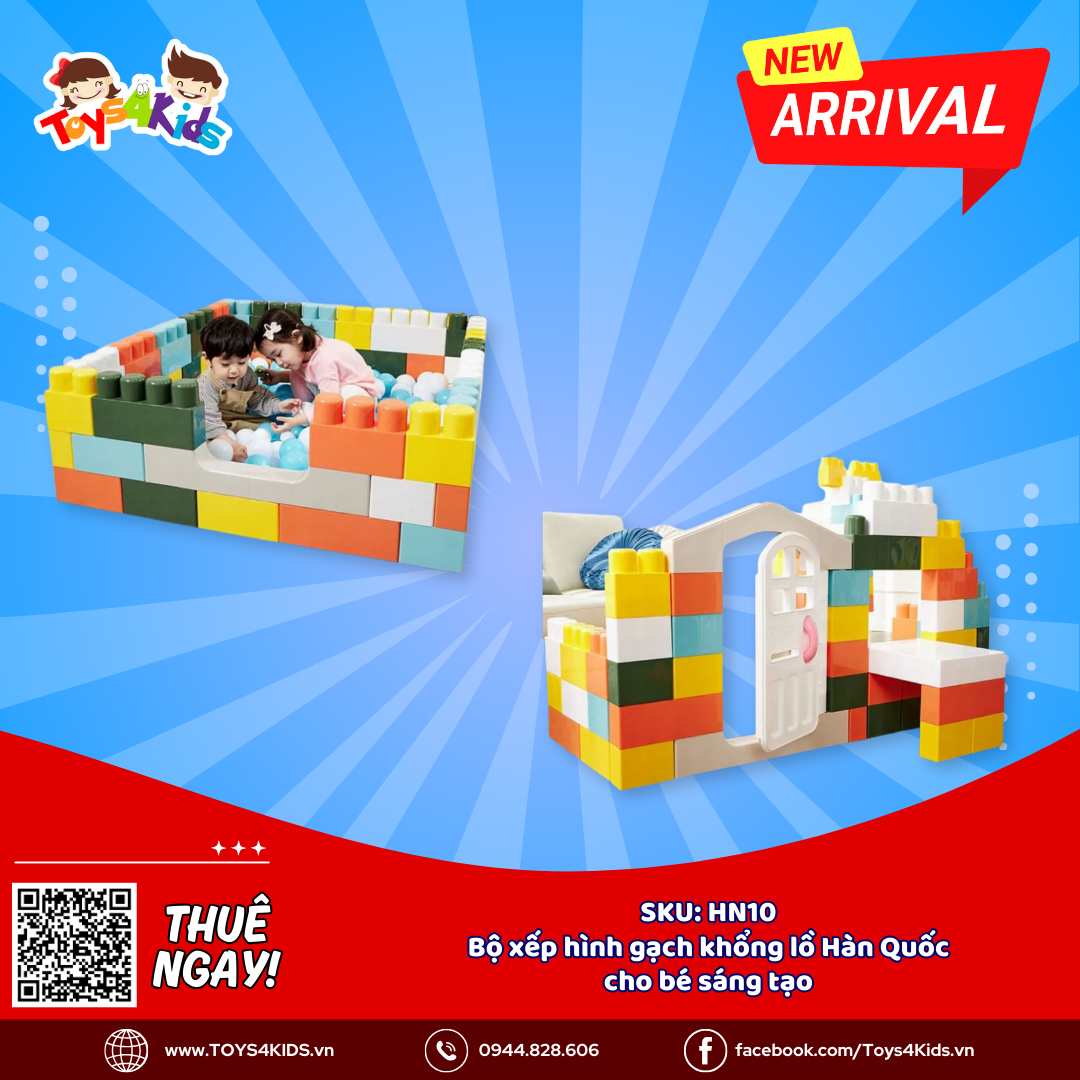  Bộ xếp hình gạch khổng lồ Hàn Quốc cho bé sáng tạo 