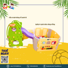  Combo Cầu trượt bóng rổ xanh lá cao cấp + Quây 4 cạnh có cửa và đồ chơi màu vàng trắng 