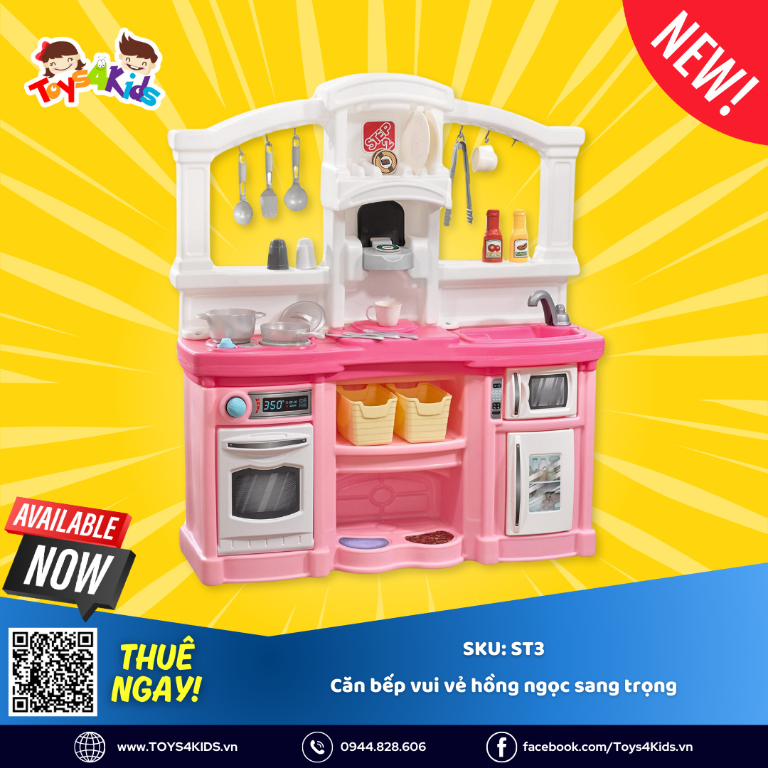  Căn bếp vui vẻ hồng ngọc sang trọng 