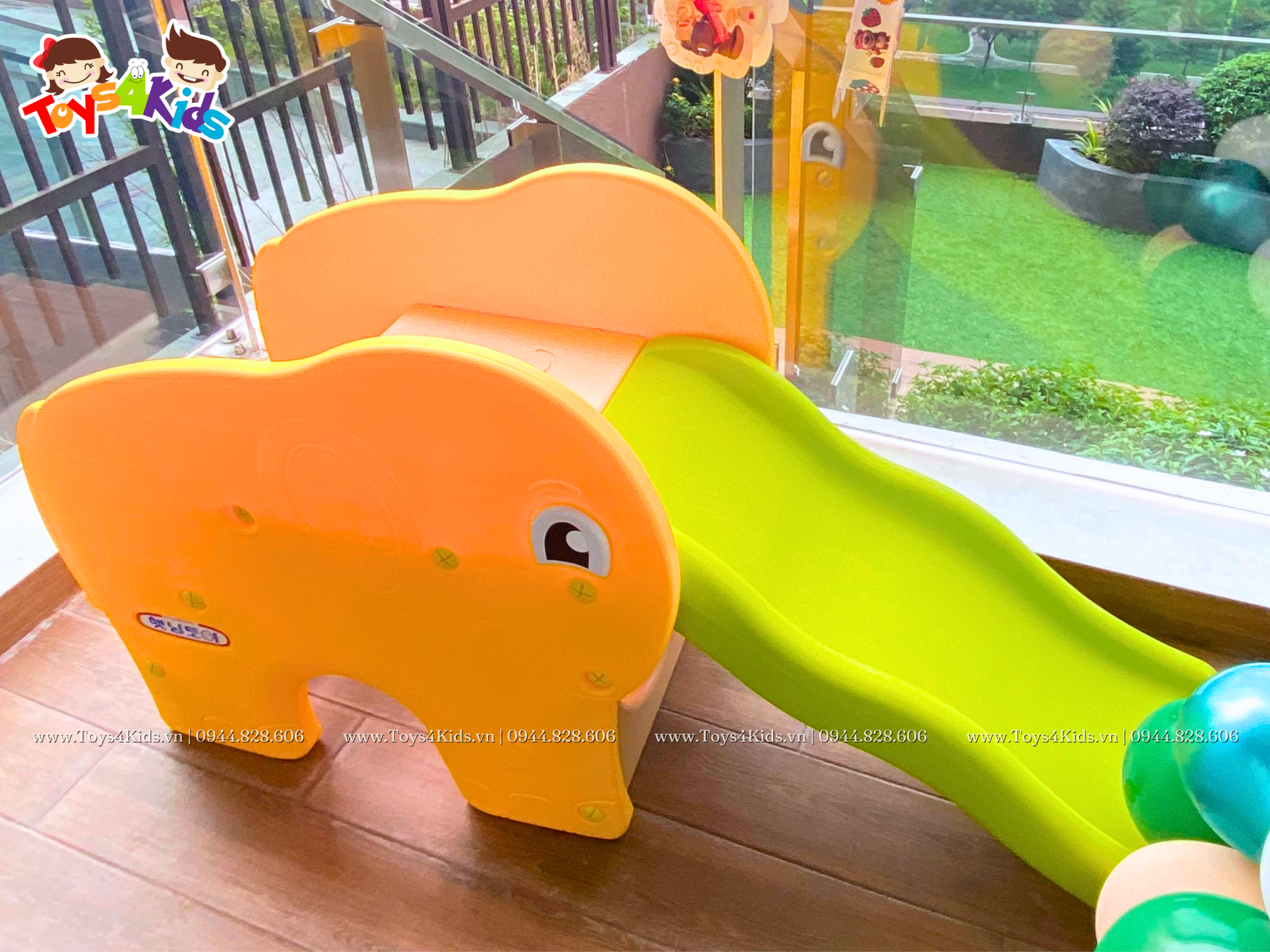  Cầu trượt mini chú voi Coco Hàn Quốc 