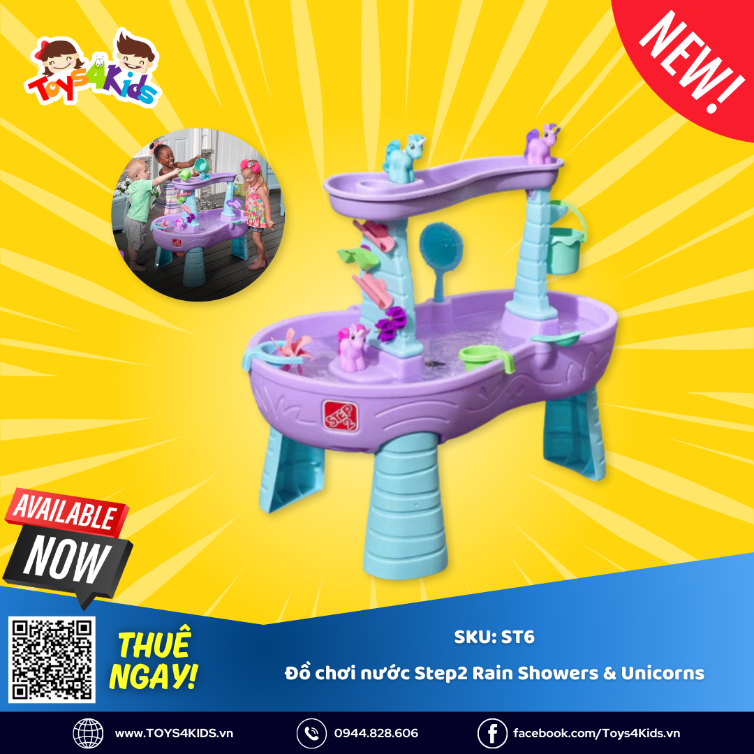  Đồ chơi nước Step2 Rain Showers & Unicorns 