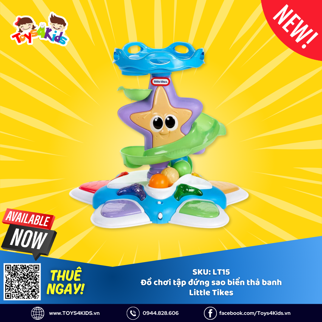  Đồ chơi tập đứng sao biển thả banh Little Tikes 