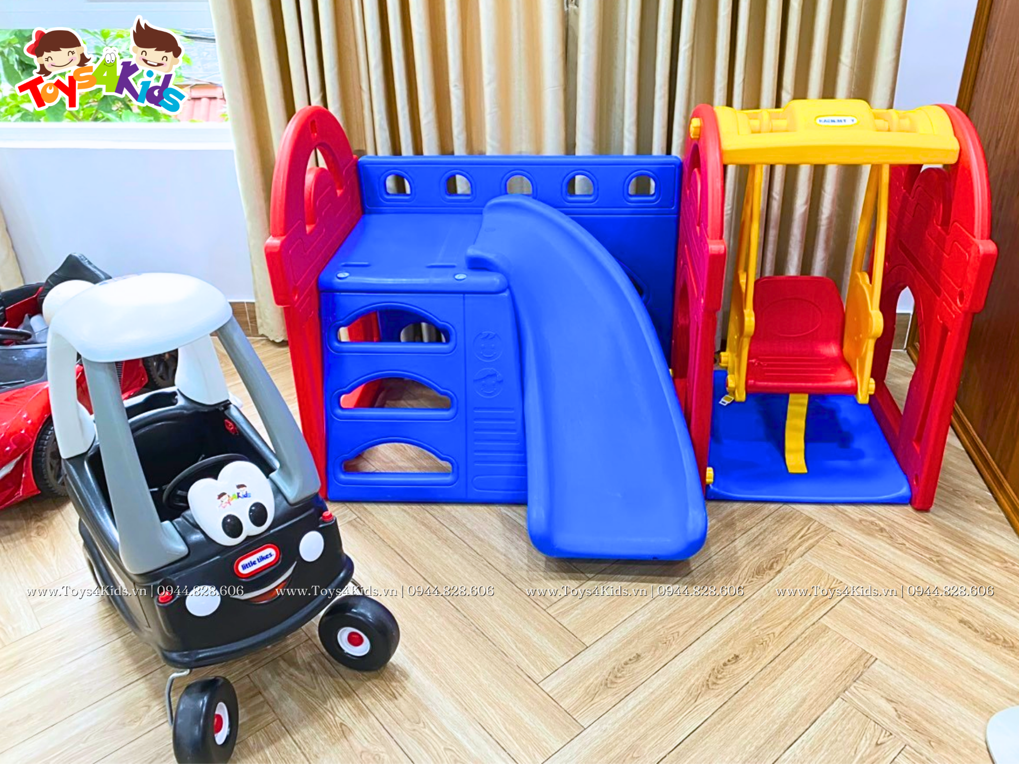  Lâu đài liên hoàn cầu trượt xích đu 