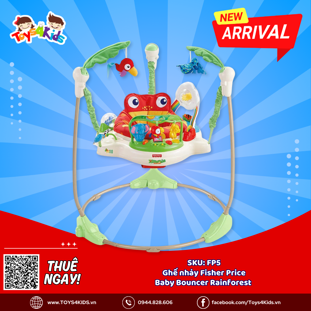  Ghế nhảy Fisher Price Baby Bouncer Rainforest Jumperoo 