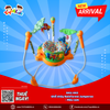  Ghế nhảy Jumperoo Rainforest màu cam, chân cong 
