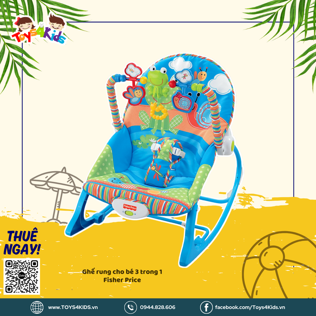 Silla Mecedora para Bebés Fisher Price - Diversión y Confort 3 en 1 - Silla rocker bebés
