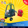Combo Xe ô tô chòi chân Cozy Coupe Dino Little Tikes + Trạm xăng âm nhạc thông minh Little Tikes