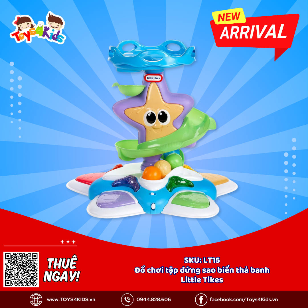  Đồ chơi tập đứng sao biển thả banh Little Tikes 