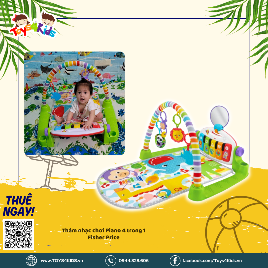  Thảm nhạc chơi Piano 4 trong 1 Fisher Price 