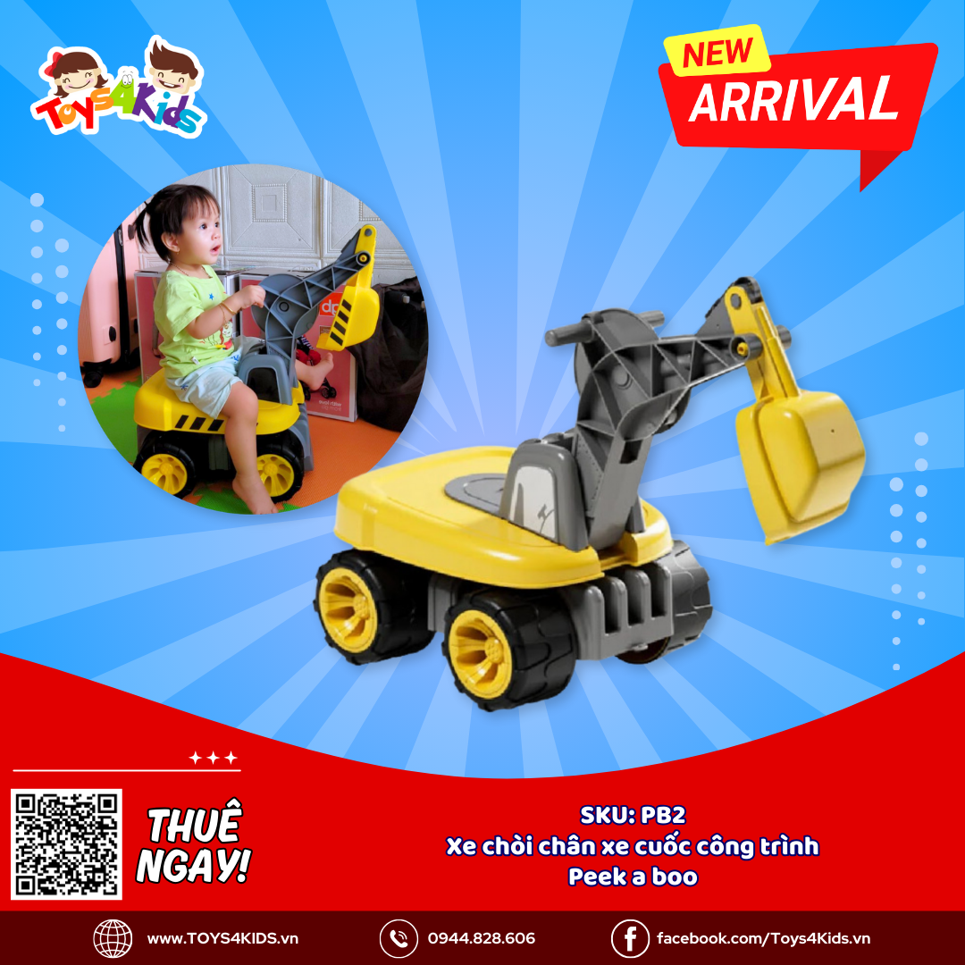  Xe chòi chân xe cuốc công trình Peek a boo 