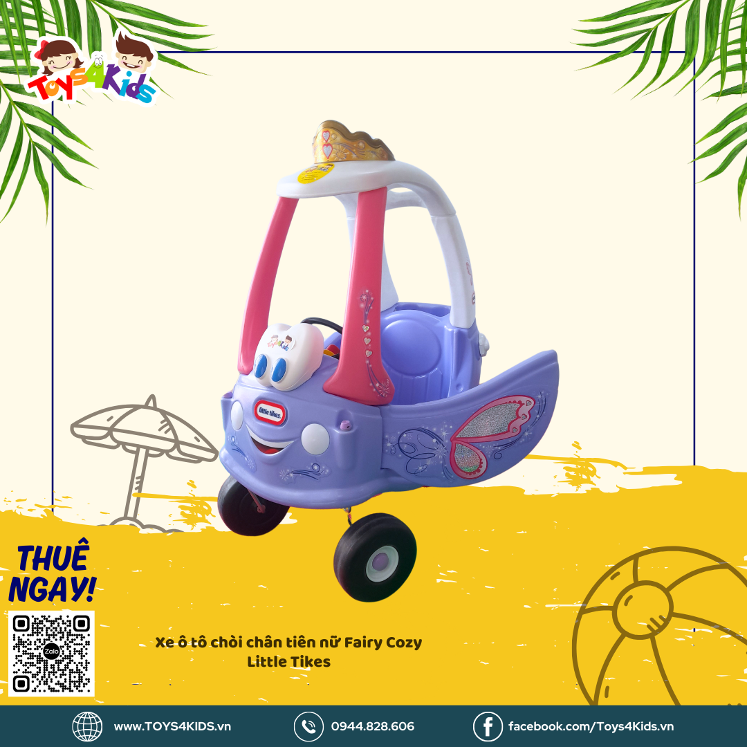  Xe ô tô chòi chân tiên nữ Fairy Cozy Little Tikes 